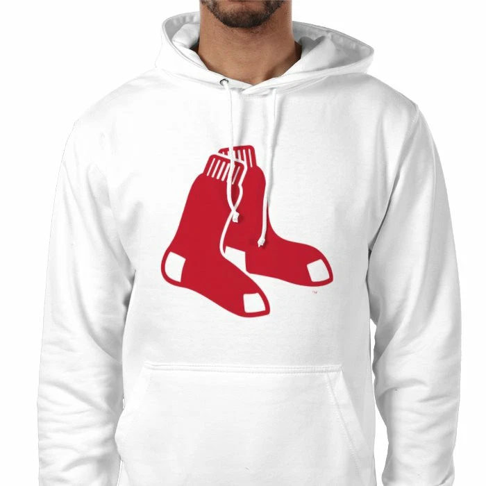 Boston Red Sox Socks Mlb Baseball Hoodie White 🇬🇧 XS To 3XL