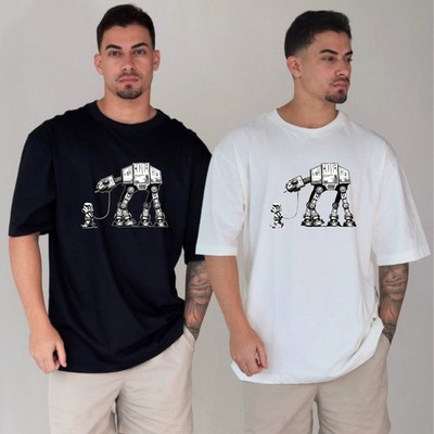 Lustiges Sci-Fi Roboter Walker Herren-T-Shirt Space Solider Neuheit Grafik Geschenk Shirt