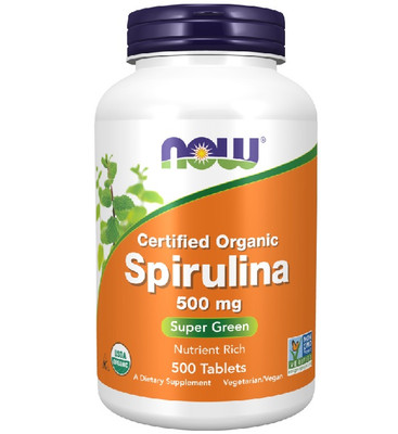 Now Foods Spirulina Organic 500mg 500 Tab