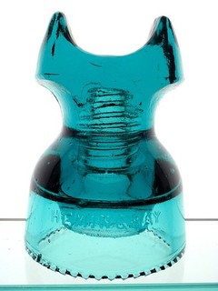 SUPERB HEMINGRAY No 3 HUGE Glass Power Cabletop Insulator