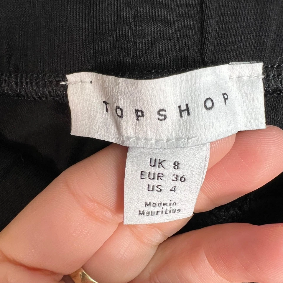 Topshop 黑色打底裤女式 4 码粘纤弹性弹力面料新品! — 第 3/4 张图片