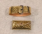 Vintage Barbie Gold Dimple Purse & Belt #977 Silken Flame 1960s Accessories Bag