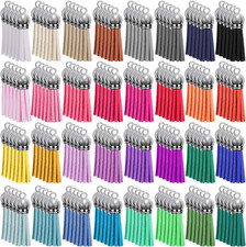 SIQUK 160 Pieces Keychain Tassels Leather Tassel Bulk for DIY Keychain and Craft