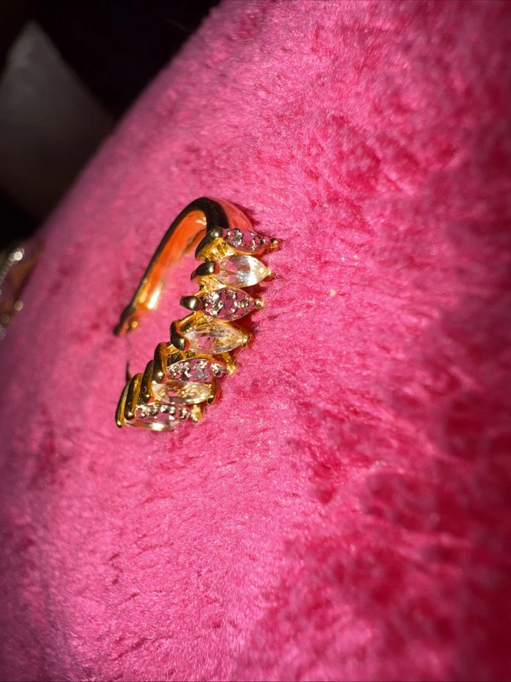 Ross Simons Oro Amarillo 18k Vermeil Plata de Ley Citrino Aro Pendientes 925 R Foto 2 de 3