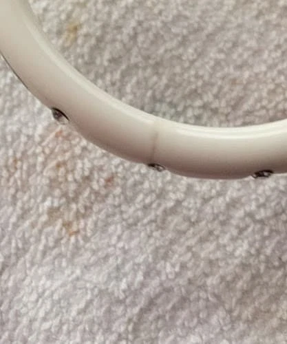 Chanel Brazalete Pulsera Marca de Coco Logo Estrás Pulsera USADA Auténtico #S3047 Foto 2 de 3