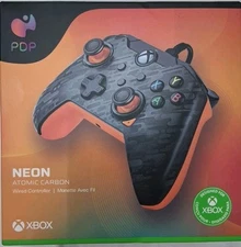 PDP Neon Atomic Carbon Wired Controller for XBOX Series X-S ONE New Open Box