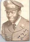 Vintage Signed Photo African American WWII Soldier Portrait Military Uniform