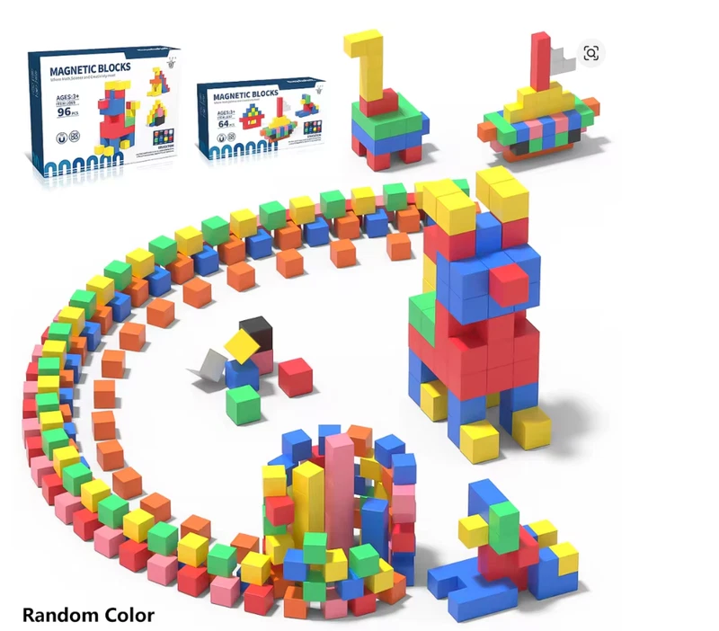 Magnetic Building Blocks STEM Educational Toys 32-96PCS