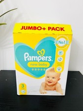 Pampers Size 3 Nappy 6-10Kg Premium Soft Jumbo Large Pack 70 Nappies New Baby 0.23 per nappy