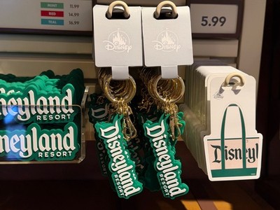 2026 Disney Parks Disneyland Logo Mania  Keychain Green