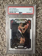 2023 Panini Prizm White Sparkle Rayan Rupert PSA 9 Portland Trailblazers