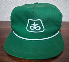 Vintage Pioneer Seed Snapback Hat Green / White Rope K Products Made In USA