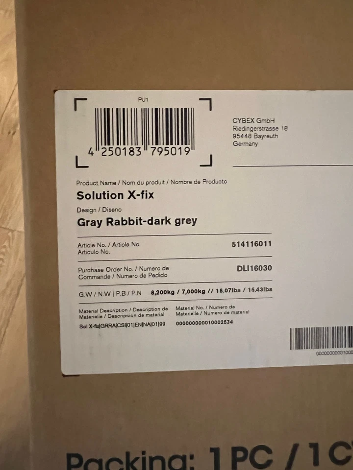 Cybex Autokindersitz Solution X-fix 15-36 kg Grau / Dark Rabbit-dark grey) - Bild 4 von 4