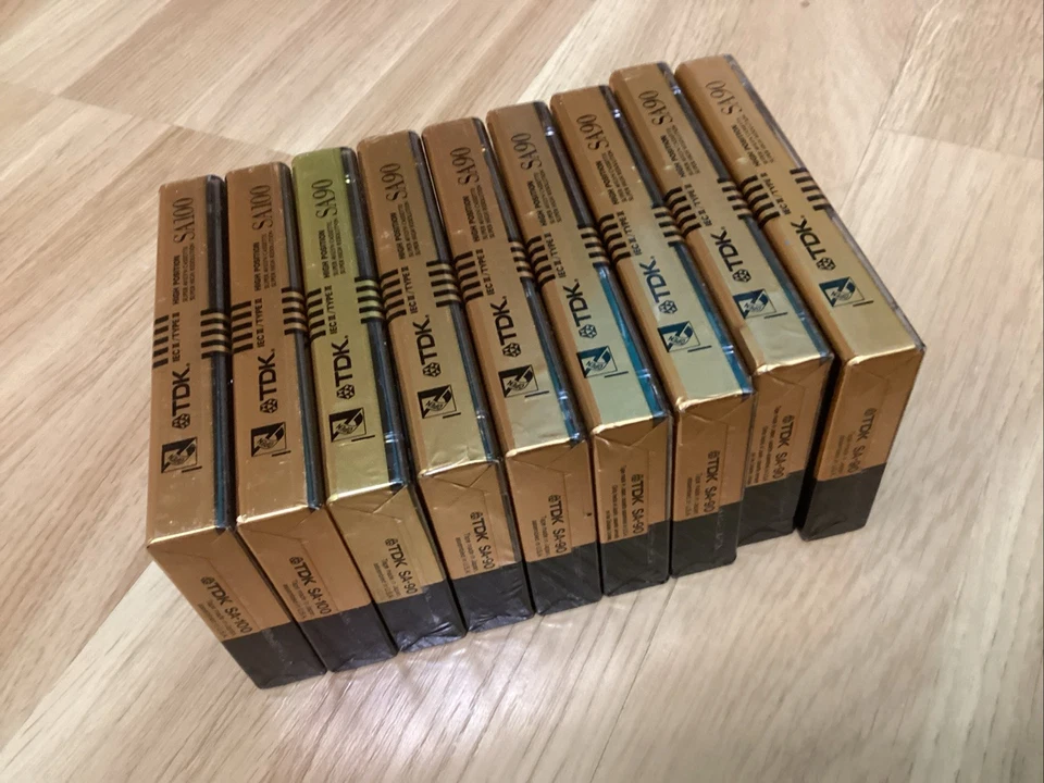 Lot TDK SA90, 9 cassettes, SA90 , SA100 - Image 4 of 4