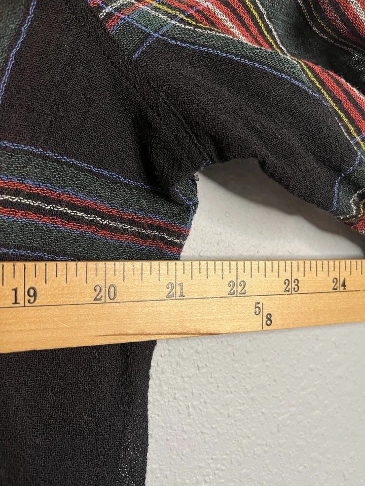 Burberry Brit Women's XL Tartan Plaid Long Sleeve Button Down Blouse - Image 4 of 4