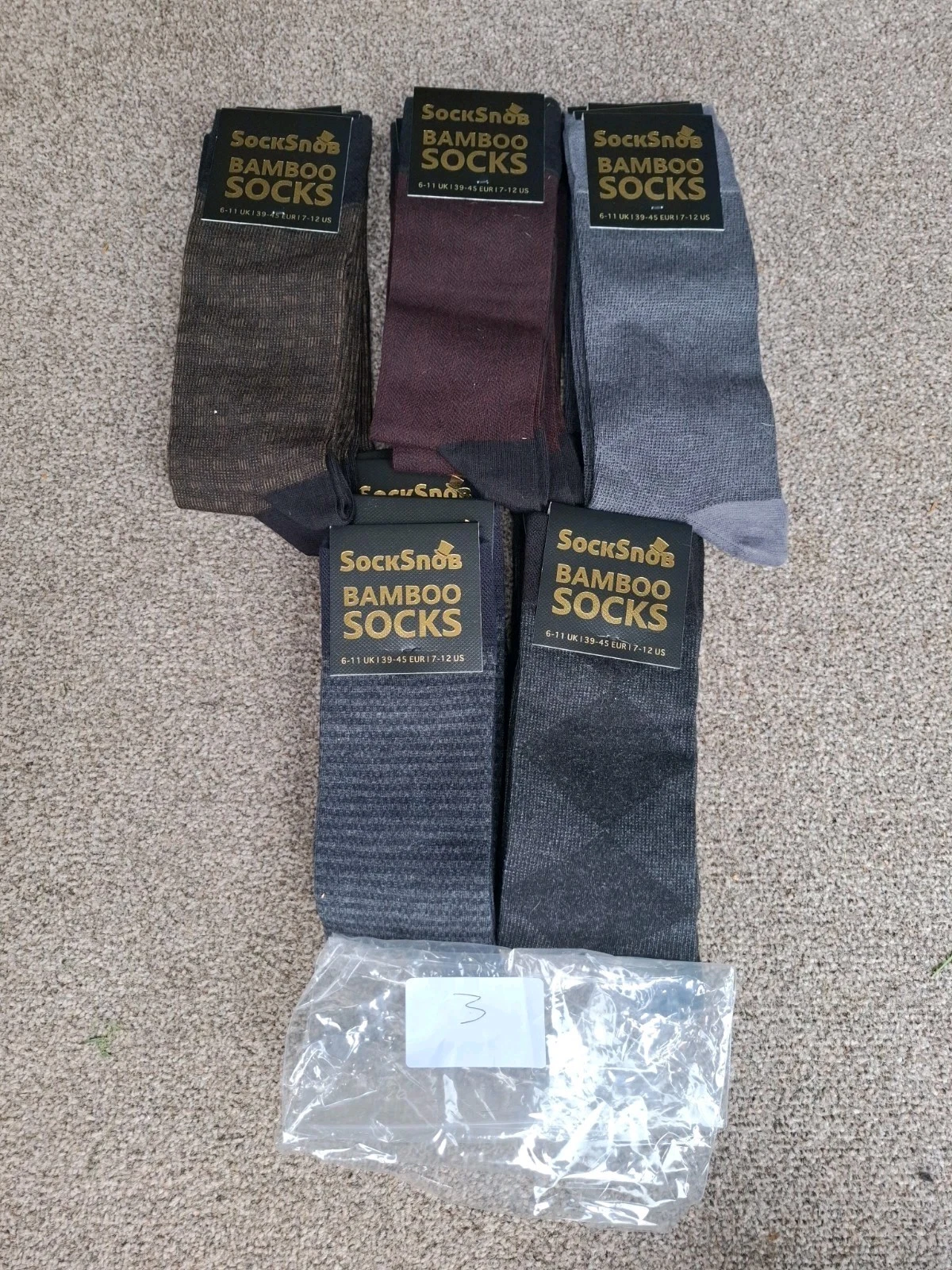 Bamboo/Cotton Socks Size 6-11 Bundle Bulk X20 Pairs! 16 Other Packs Available (3
