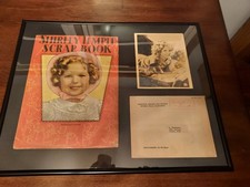 SHIRLEY TEMPLE AUTOGRAPHED PHOTO-CA. LATE 30S W/MAILING ENV. & SCRAPBOOK COVER