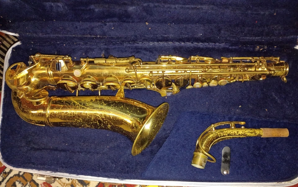 Instrumento musical saxofón alto con estuche rígido Foto 2 de 2