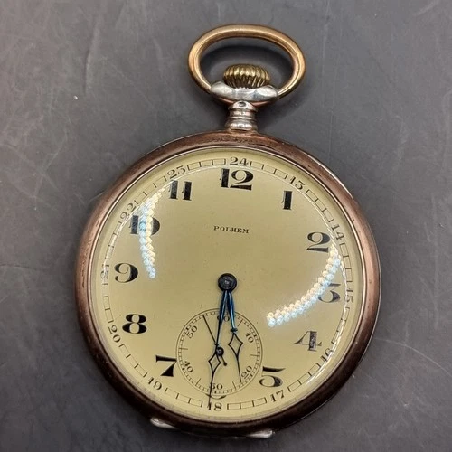 Antique Silver Polhem Fob Pocket Watch Swiss Made by Richard Vogt