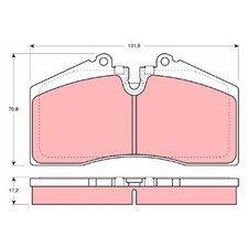 Satz Bremsbeläge Bremsklötze hinten für Porsche 911 993 | 24087141