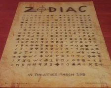 ZODIAC MOVIE POSTER 1 Sided ORIGINAL MINI SHEET 18x24 JAKE GYLLENHAAL