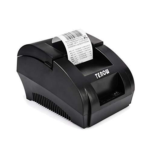 Thermal Receipt Printer, 58mm MaxWidth Small USB Direct Printer Black