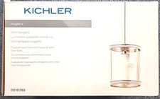 Kichler Angelica Polished Nickel Industrial Clear Cylinder Mini Pendant Light