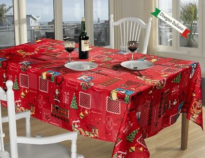 HOMEZEN HOUSEHOLD LINEN TOVAGLIA NATALIZIA IN TESSUTO NON STIRO COPRITAVOLO DECORATIVO