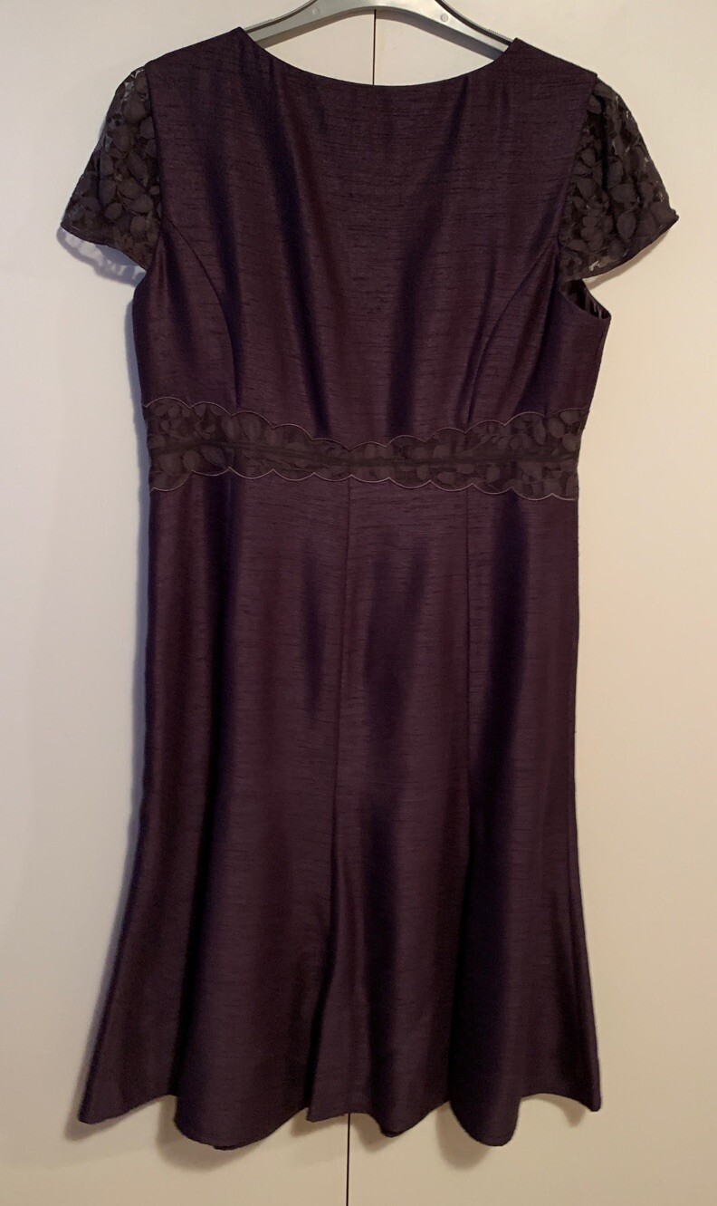 Jacques Very Size 14 Datk Brown Dress & Long Jacket Set RRP £358 image 7