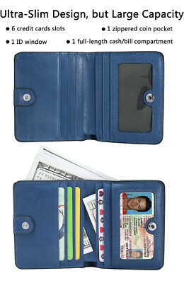 AINIMOER Small Leather Wallet for Women