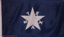 3 X 5 LORENZO DE ZAVALA TEXAS REPUBLIC STATE FLAG - NEW PRINTED POLYESTER