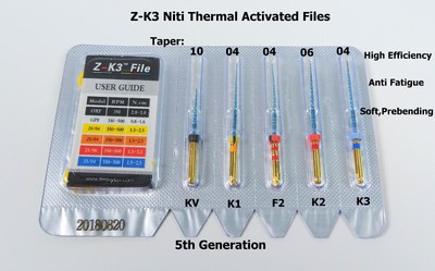 Endodontic Z K3 Niti Rotary Files Root Canal Heat Activated 25mm Dental 20pk 100 Ebay