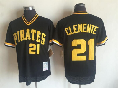 #ad #ad No. 21 Clemente Jersey Classic Style Black $29.99