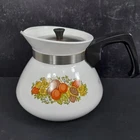 Corning Ware 6 Cup Teapot P-104 SPICE OF LIFE Kettle + Lid Vintage EUC