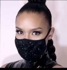 rhinestone bling crystal face mask