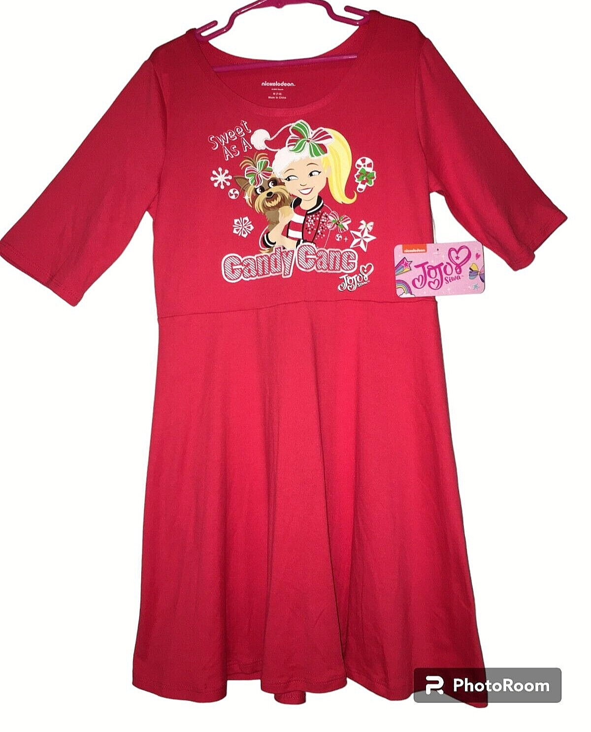 Brand New Girls Sweet As A Candy Cane Dress Jojo Dress With Tags Size 7
