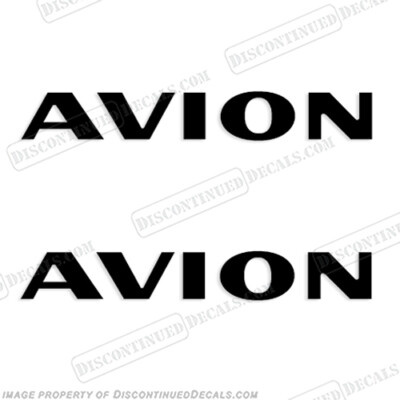 Fits Avion Fleetwood RV Logo Decals - style 1 - (Set of 2) Any Color! 3.5  x 18 