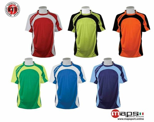 MAGLIA CALCIO TORNEO MAPS Unisex Manica corta 100% Poliestere COLORI FLUO |  eBay