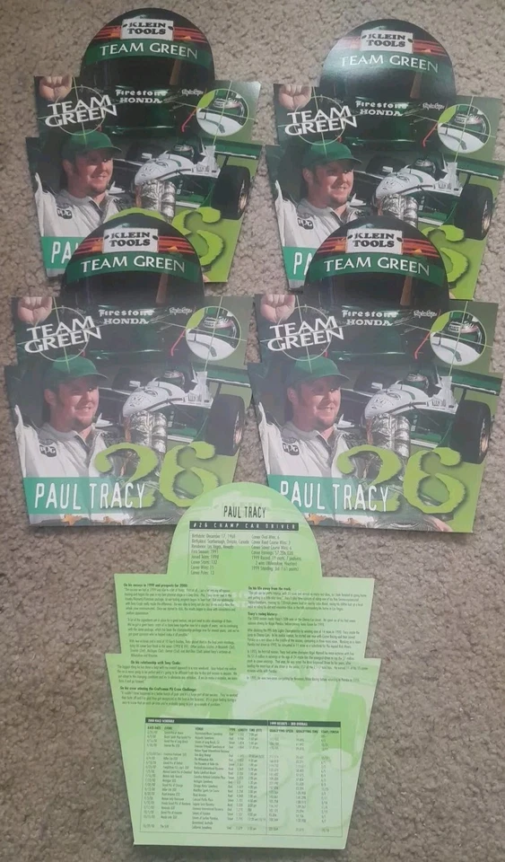 LLAVERO VINTAGE TEAM KOOL GREEN Paul Tracy, PIN DE SOLAPA, hojas promocionales y 4 bolsas Foto 4 de 4