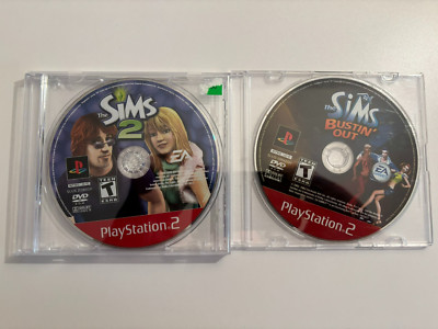 2 PlayStation 2 Games, The Sims 2, The Sims Bustin' Out (R EE)