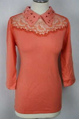 Damen Pullover Oberteil Pulli Spitze Glitzer Perlen Viskose OVANTI Gr.42,50(48) - Bild 1 von 4