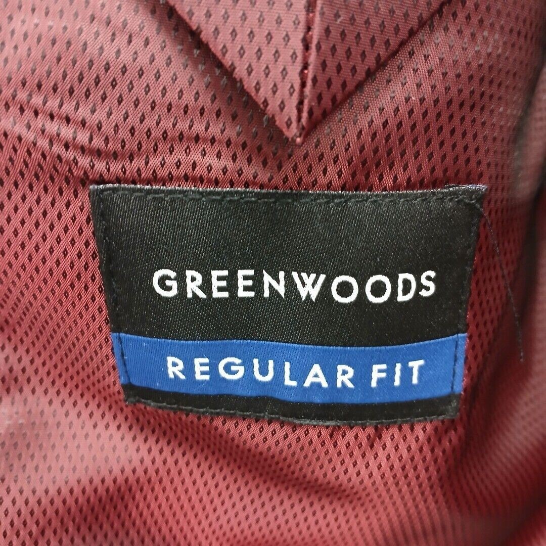 Greenwoods Coat Size 44R Black Wool Blend Overcoat New image 3