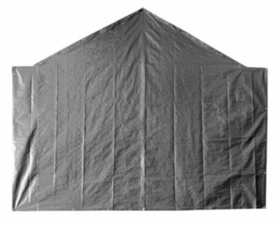 10' or 18' Opening End Poly Tarp Heavy Duty Canopy Carprt Back Wall Panel Silver