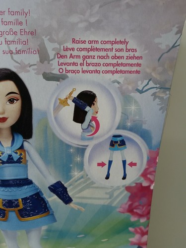 Disney Princess Warrior Moves Mulan Doll Hasbro 7 pieces included New Asian Gir - Picture 8 of 8