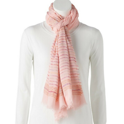 Women's LC Lauren Conrad Multicolored Stripe Oblong Scarf MSRP $28