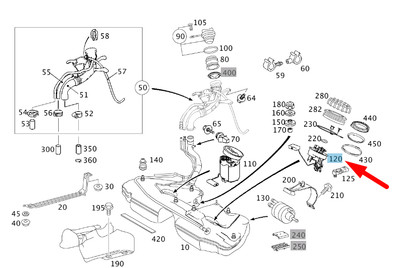 MERCEDES-BENZ C W203 FUEL LEVEL SENDING UNIT A2094701394 for sale