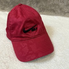 Nike Heritage86 Dri-Fit Golf Cap Baseball Hat Red Black Adjustable
