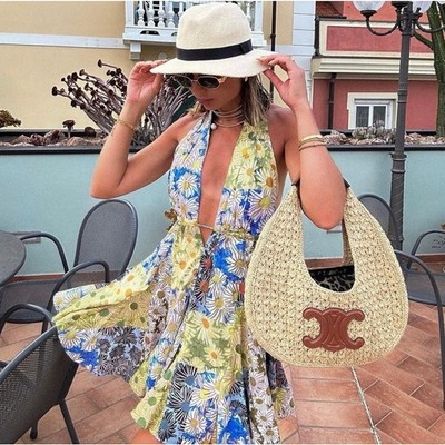 daisy print halter dress NWT! Zara Blogger Favorite Bloomcore Mini - Size XL best-warehouse2426-2/17