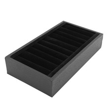 SSWBasics Ring Display Tray 9 Section Bangle Holder with Black Velvet Inserts