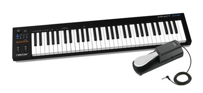 Nektar Impact GX61 USB MIDI Keyboard Controller Set mit Sustain Pedal DAW MMC
